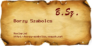 Borzy Szabolcs névjegykártya